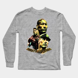 Dwayne Johnson - Engraving Style Long Sleeve T-Shirt